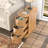 Sofa End Table With 3 Drawers, Narrow Arch Side Table With Storage, Slim Nightstand-9250482