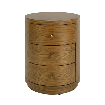 Celine 3-Drawer Acacia Nightstand