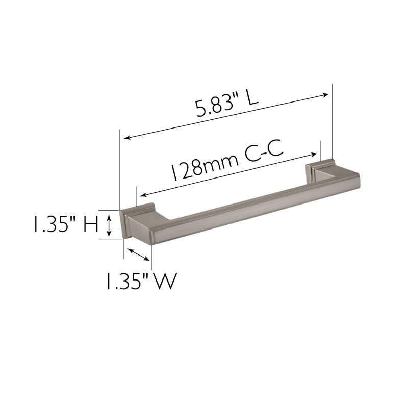 Gauge 5” Centre Bar Pull Multipack, Satin Nickel