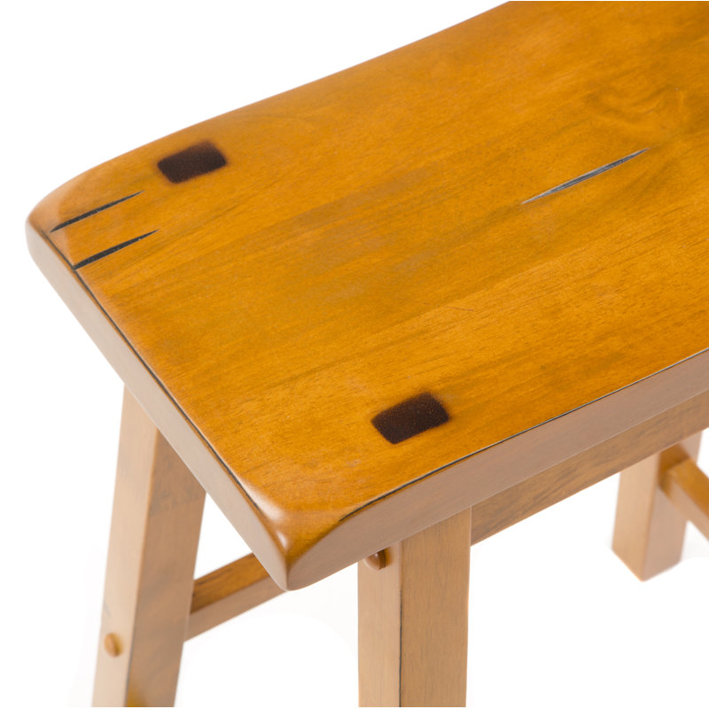 Arberesha Solid Wood Bar & Counter Stool, Oak, Counter Stool (23.5" Seat Height)