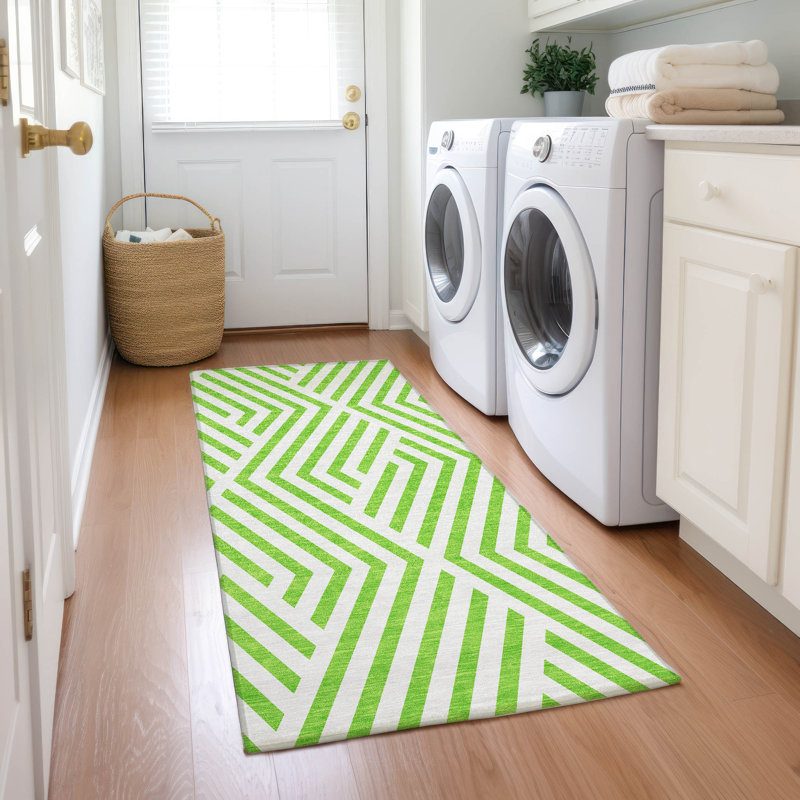 Altair Washable Geometric Indoor / Outdoor Rug, Runner 2'3" x 7'6"