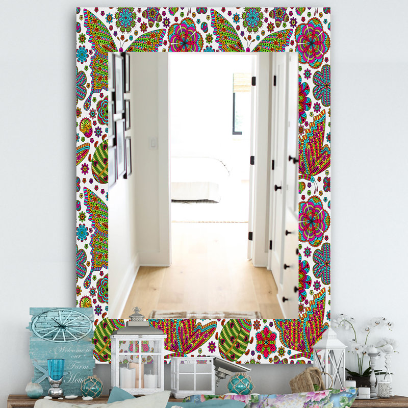 Miroir mural papillon 3, H 39,4 po x l 29,5 po