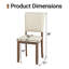 Ensemble de 4 chaises de salle à manger rembourrées de style transitionnel-658213860