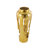 Moderna Gold Aluminum Metal Abstract Drip Decorative Vase with Melting Designed Body-1260401588-1260401591