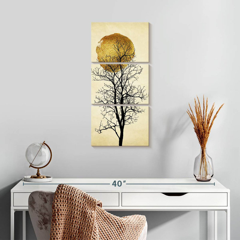 Aube de lune, H 27 po x l 12 po