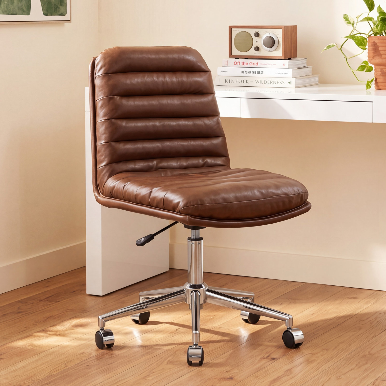 Ashia Office Chair, Brown