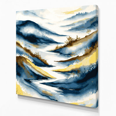 "Watercolor Landscape" 65, art mural sur toile beige