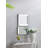 18" X 18" Distressed Silver Square Accent Mirror