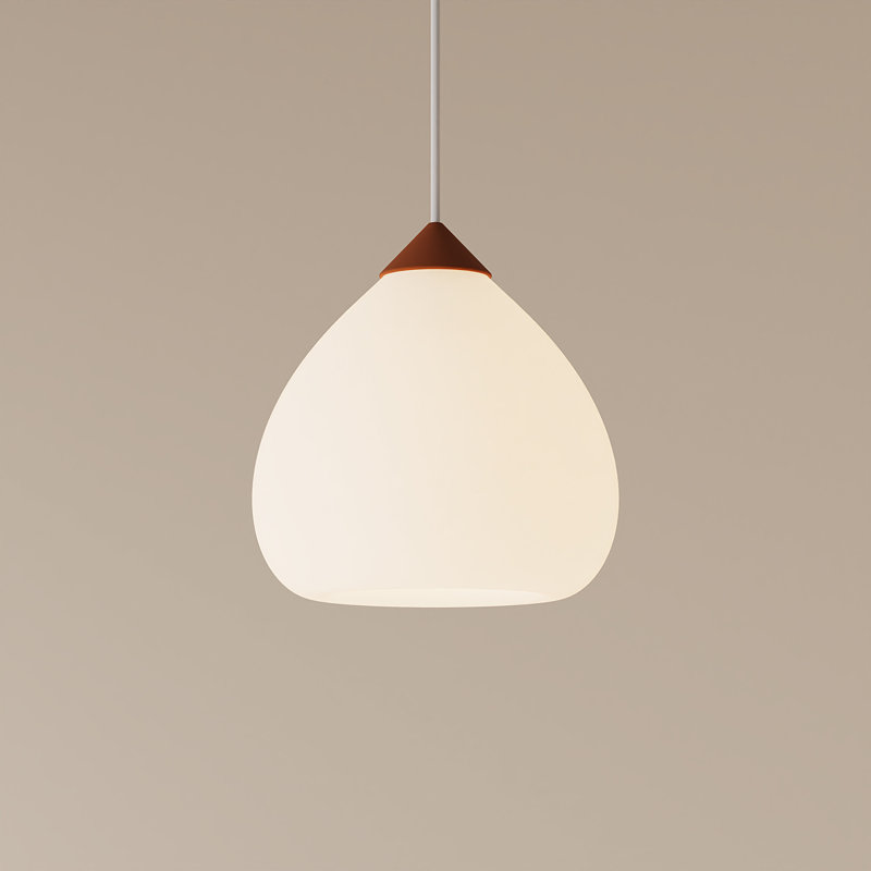 Gulp Pendant Light, 14.6" H x 9.45" W x 9.84" D, Sedona, White