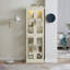 Armoire vitrée éclairée vitrine de rangement vitrine à jouets en bois pour la cuisine du salon-826234066