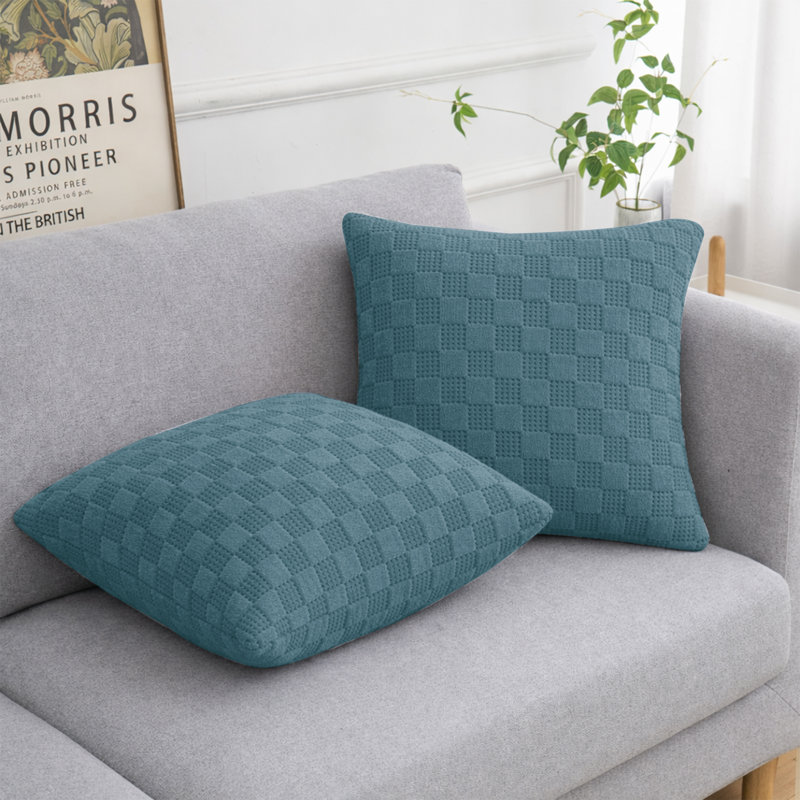 Square Cushion Cover, TEAL