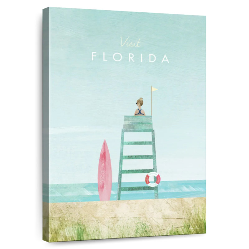 Affiche de voyage rétro Aime Florida, H 36 po x l 24 po
