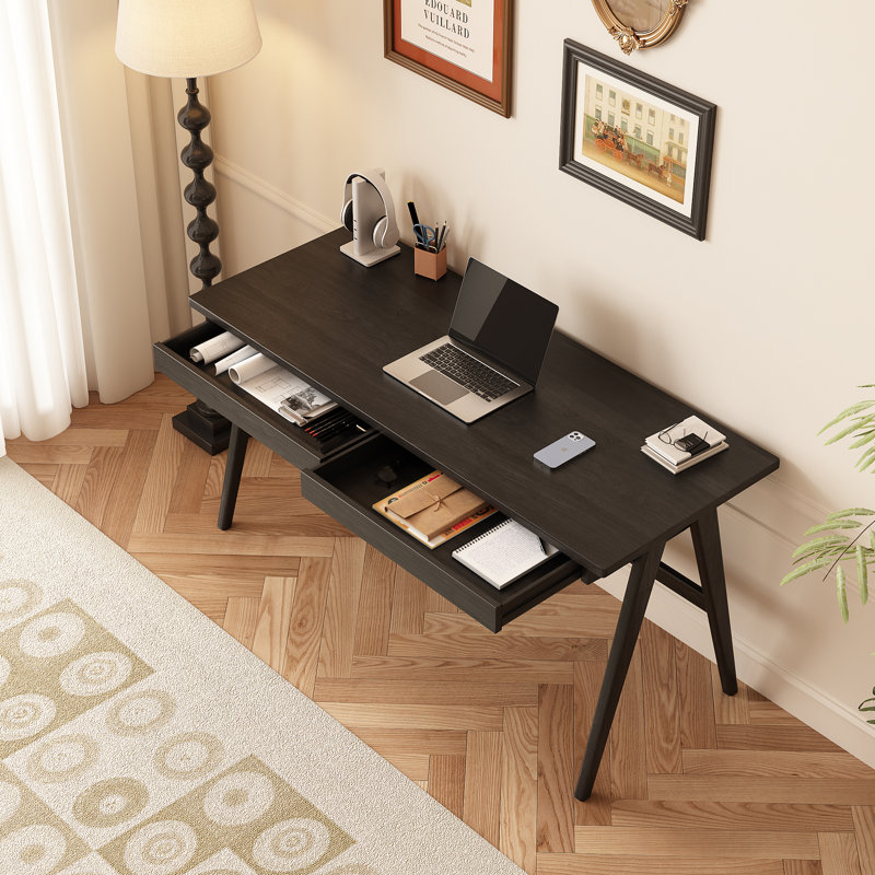 Bureau d'écriture rectangulaire L 48 po Lennex, H 30 po x l 59 po x P 24 po , Noir