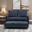 Canapé-lit de 57,48 po de large taille en tissu bleu marine avec dossier réglable, causeuse moderne pour salon-118020520