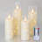 Flameless Flickering Clear Plastic Candles With 11-Key Remote And Timer, Built-In Star String Lights Battery Operated LED Candles, Pack Of 4 (2.2" X5" 6" 7" 8", Black)-701920215