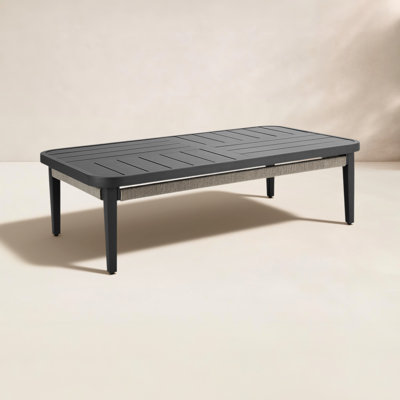 Evalyn Rectangular Metal Outdoor Coffee Table , 50'' in. W 27'' in. D