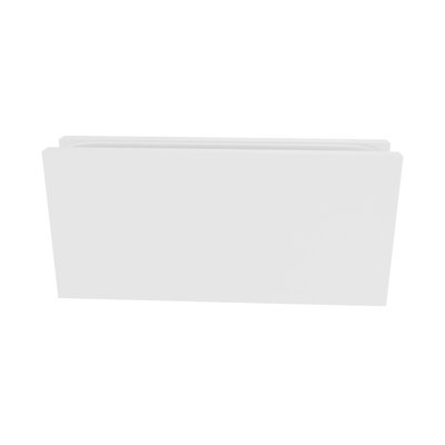 Square Corners Glass To Glass Clip 180 Degrees White Finish