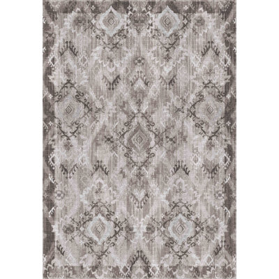 Tapis gris à motif géométrique Agadir
