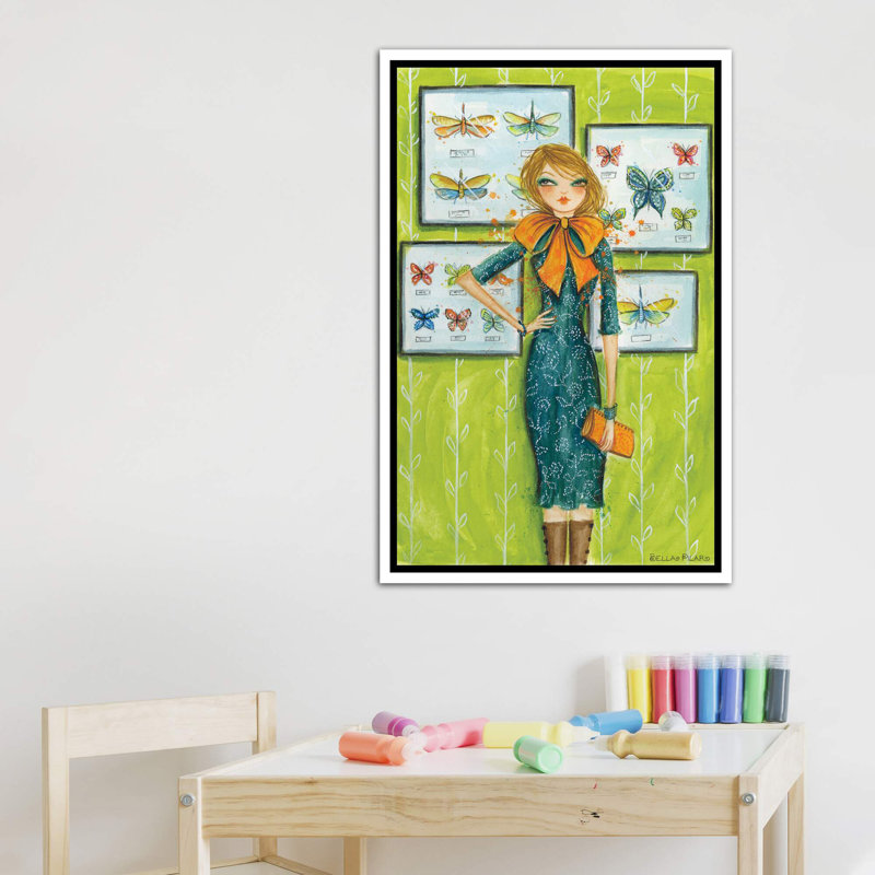 «Best Dress Butterfly Bow», art encadré, H 26 po x l 18 po x P 1,5 po, Toile blanche encadrée