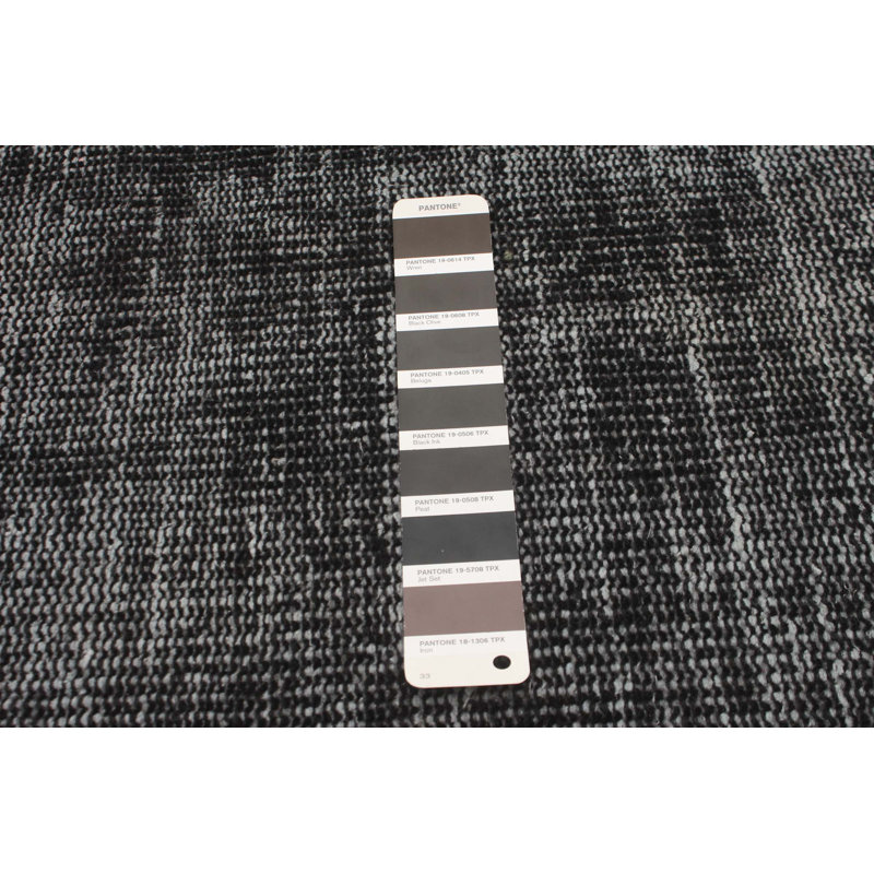 Tapis noir en laine noué à la main de conception unique 2000 pi 5 pi 4 po x 8 pi 3 po Okalani
