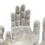 Set Of 2 6X6x9" Accepting Hands Accent Cement Hand Decor