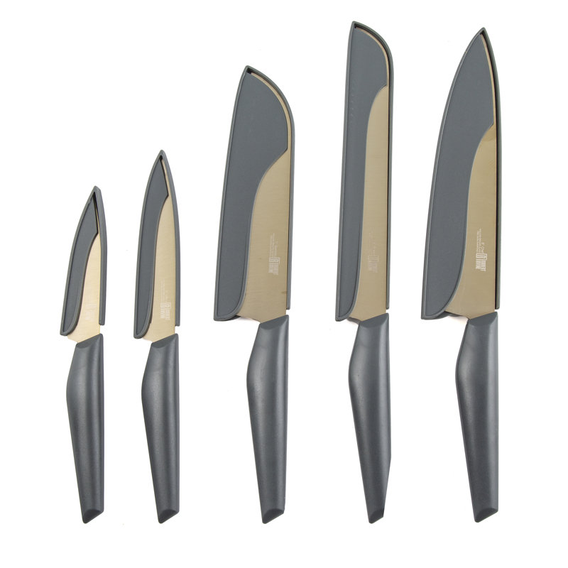 Cambridge Silversmiths Chef Robert Irvine 10-Piece Knife Set, Gray