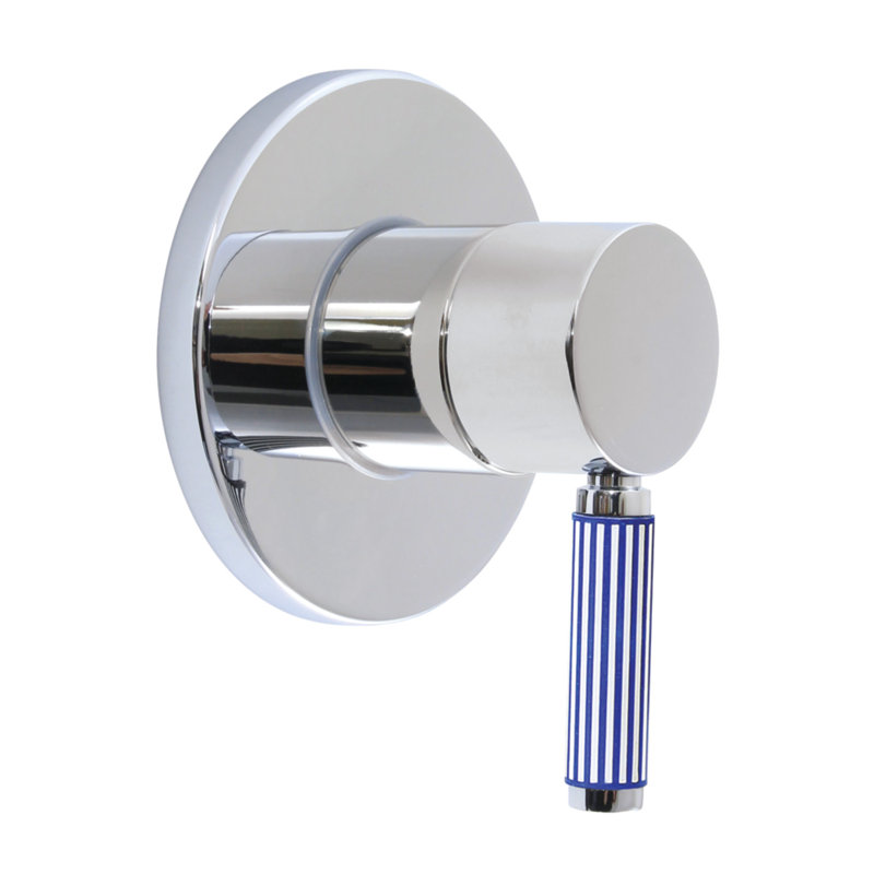 Kingston Brass Verona Single-Handle Three-Way Diverter Valve With Round Trim Kit, Polished Chrome