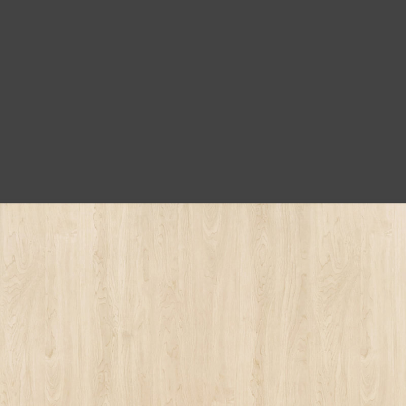 Série de tables à tablier PerpetuLab, H 30 po x L 72 po x l 21 po, Résine phénolique noire / érable