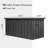 Domi Louvered 120 Gallons Gallon Water Resistant Resin Storage Bench with Lock and Wheels in Gray