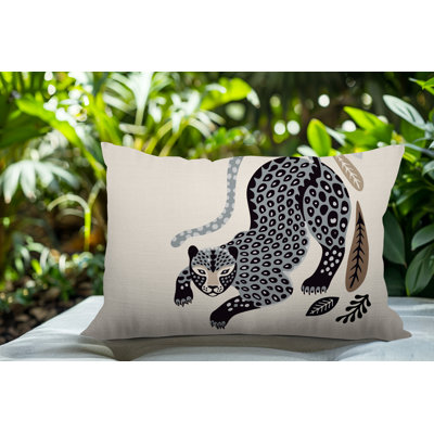 Coussin lombaire réversible intérieur / extérieur Gino Leopard