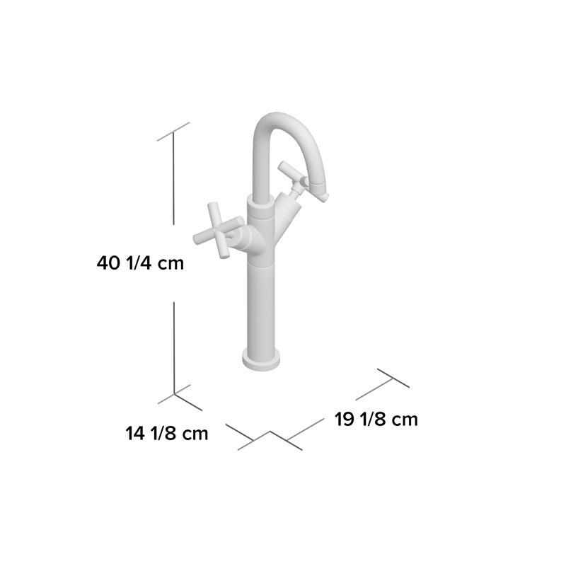 Apollo Countertop Basin Mixer, Chrome