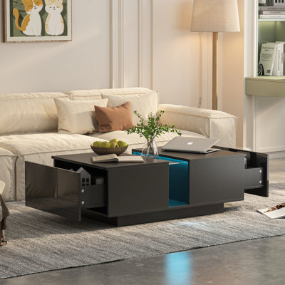 Pedestal Coffee Table with Storage