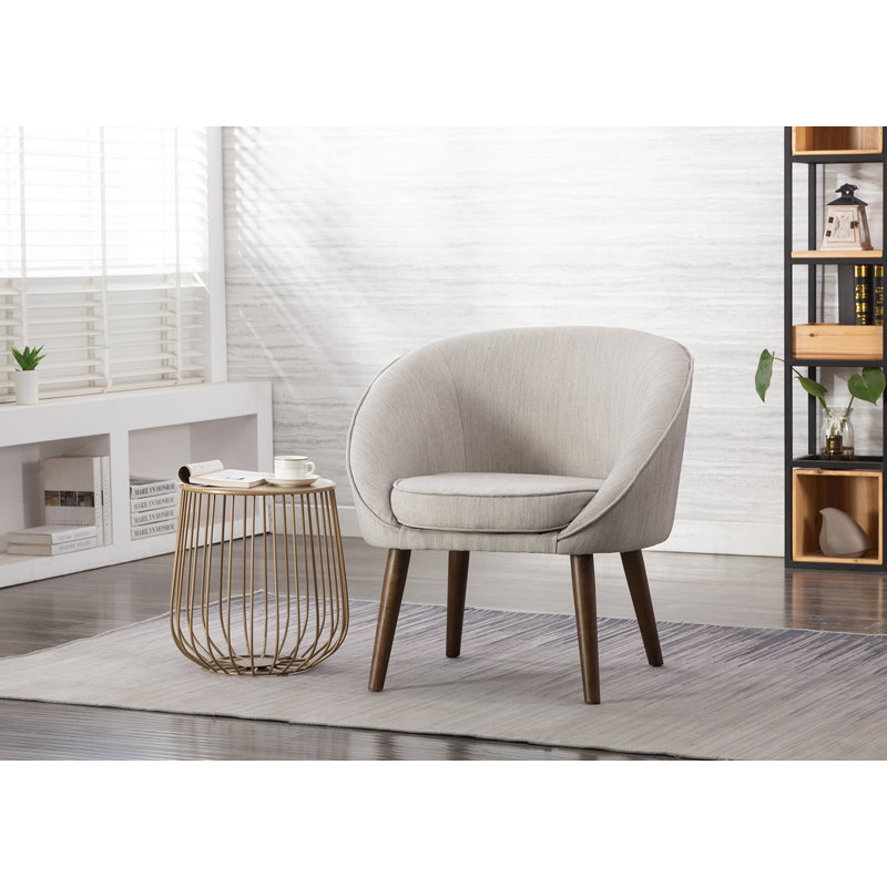 Upholstered Barrel Chair, Natural