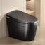 Toilettes intelligentes à ouverture automatique, bidet moderne en céramique noire pour maison compacte