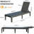 Set Of 2 Lounge Chairs, Outdoor Chaise Lounge With 6 Positions Backrest For Poolside, Patio, Garden, Deck-255242716