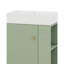 Petit meuble-lavabo 21,6 po avec lavabo en céramique, meuble-lavabo autoportant avec porte à fermeture en douceur, rangement sur le côté droit-330648942