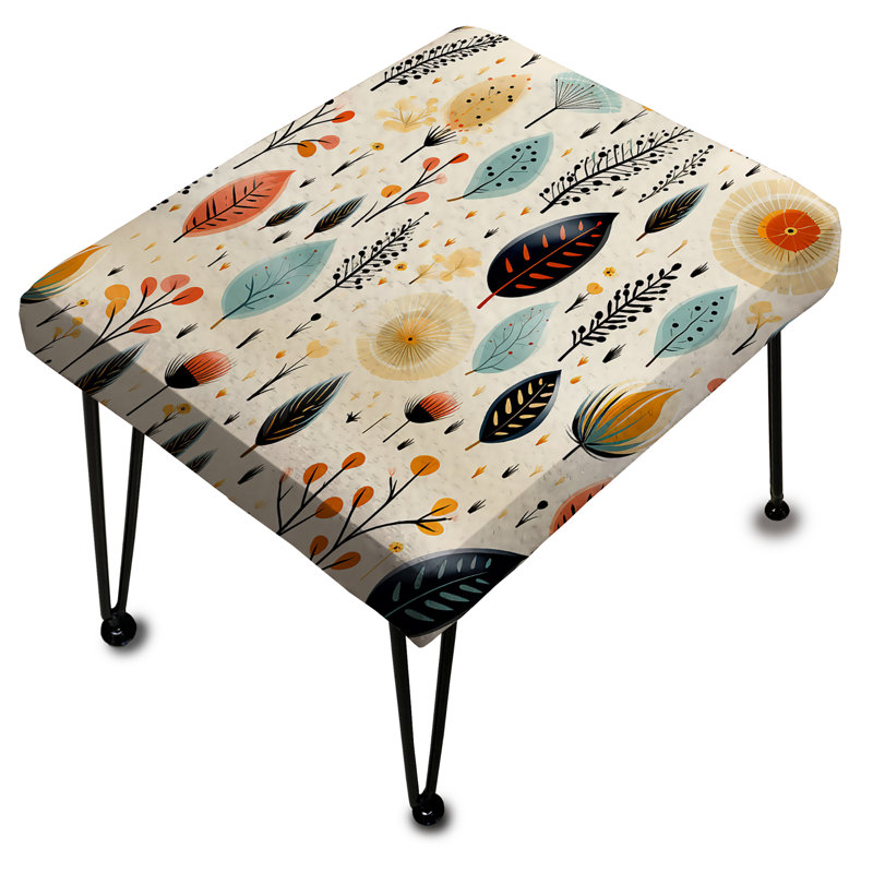 Earthy Boho Eclectic Plants - Eclectic Rectangle Ottoman