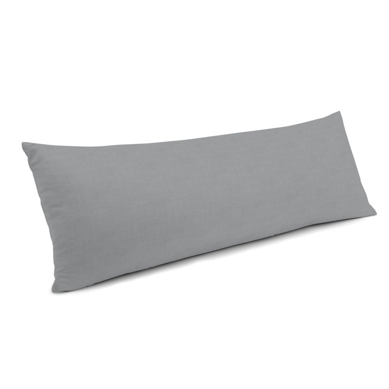 Reversible Throw Pillow, 12" x 24", True Gray