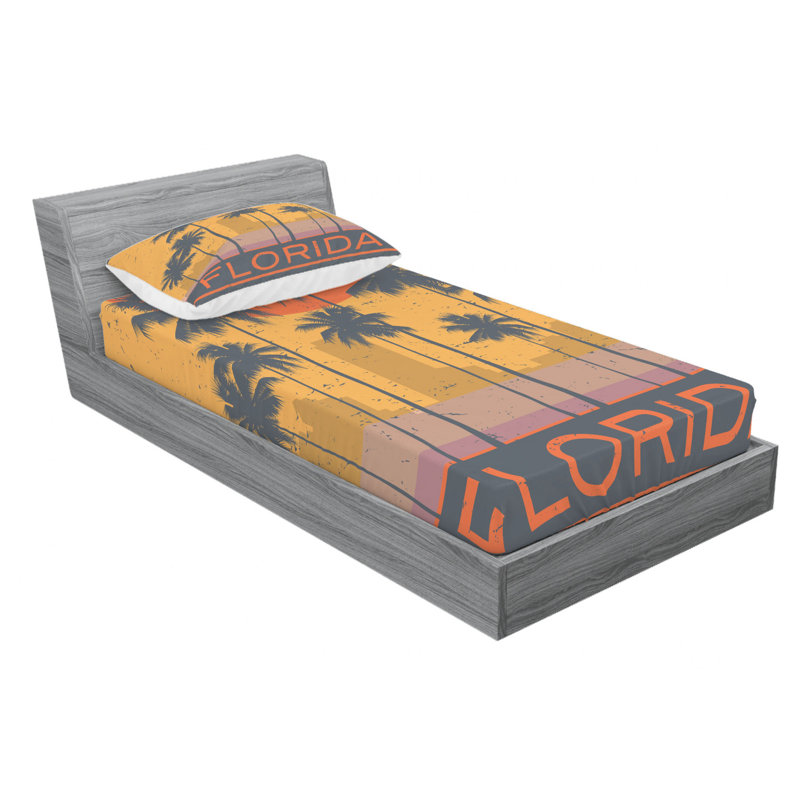 Ensemble de draps beach, Ensemble de draps pour lit simple avec drap-housse
