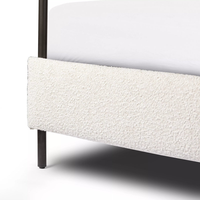 Anderson Upholstered King Canopy Bed, Queen, Knoll Natural