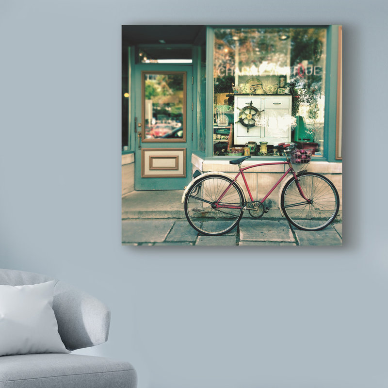 « dimanche matin vélo », reproduction de photo sur toile tendue, H 14 po x l 14 po x P 2 po