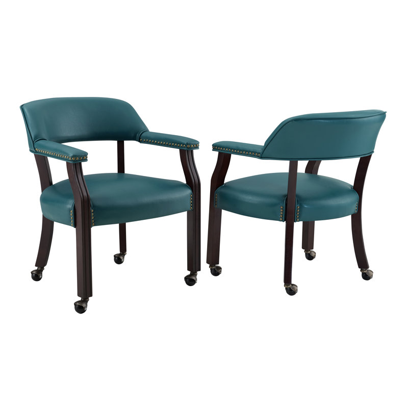 Alandria 18'' H Upholstered Side Chair, Teal