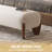 59.8'' White Linen Bedroom Bench