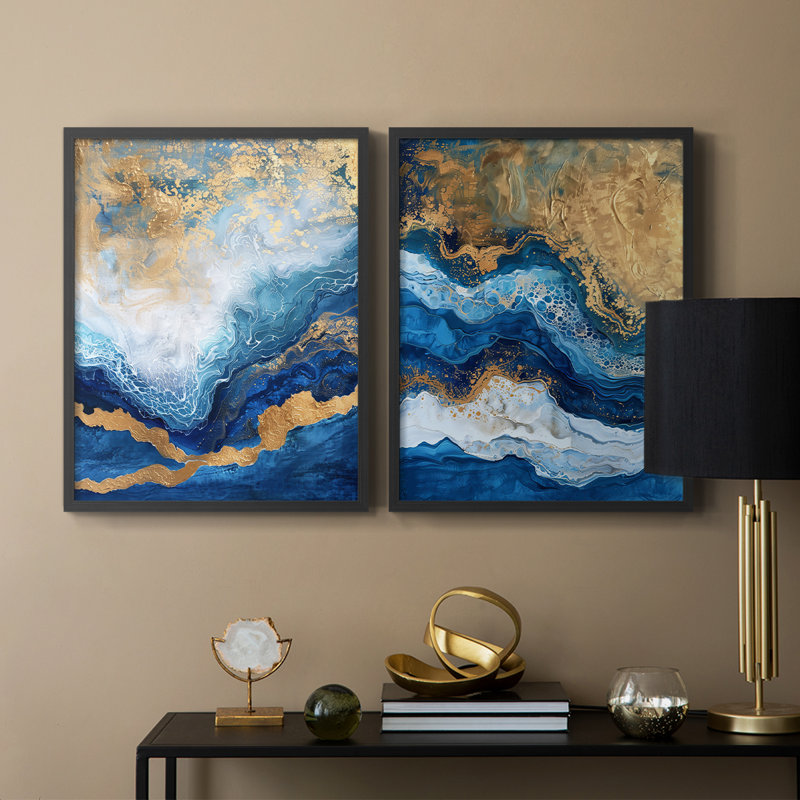 ABSTRACT Series CDX-Premium, reproduction encadrée - prête à être accrochée - aucun clou requis - aucun clou requis