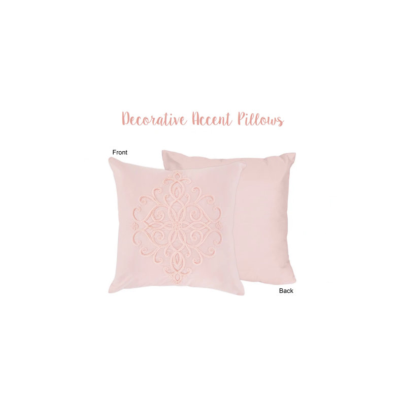 Pink Cotton Bohemian Shower Curtain with Tassel Fringe
