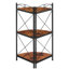 Étagère d'angle à 3 niveaux de rangement, bibliothèque de coin économisant l'espace, étagère de coin rustique industrielle pour salon, cuisine, bureau à domicile, petit espace-558226515