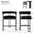 Colrain 24" Upholstered Velvet Solid Back Counter Stool-1440643470