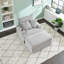 Ensemble de fauteuil avec repose-pieds et repose-pieds de 39 pouces avec canapé à ressorts et tissu velours côtelé, parfait pour le salon ou la chambre à coucher-1046513614