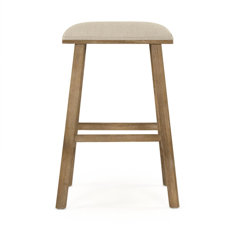 Brocklesby Upholstered Counter Stool with Solid Wood Frame, Bar Stool (30” Seat Height)