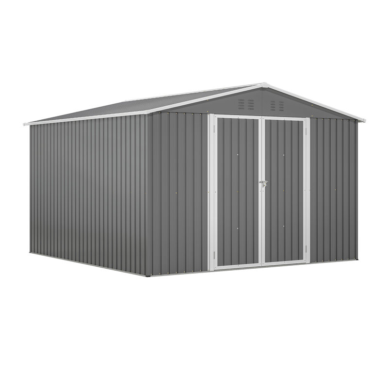 Remise de rangement extérieure 10 pi x 8 pi, Gris
